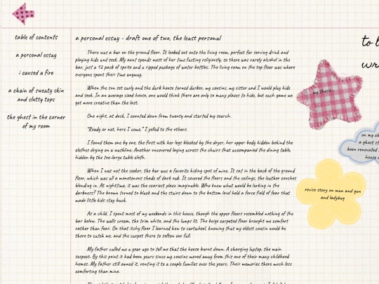 writing screenshot