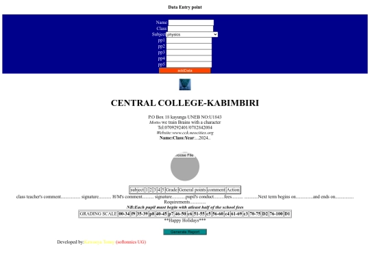 AlevelReport screenshot