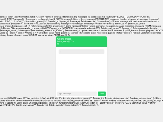 Chatroom screenshot