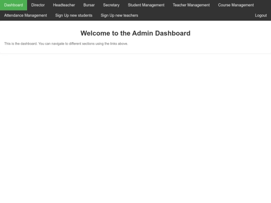 admin screenshot