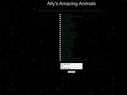 archive/besthogwarts/diagonalley/allyamazinganimals screenshot