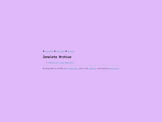 blog/archive screenshot