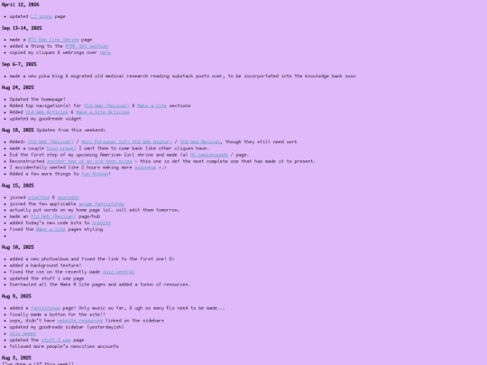 changelog screenshot