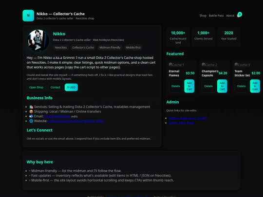 about-me screenshot