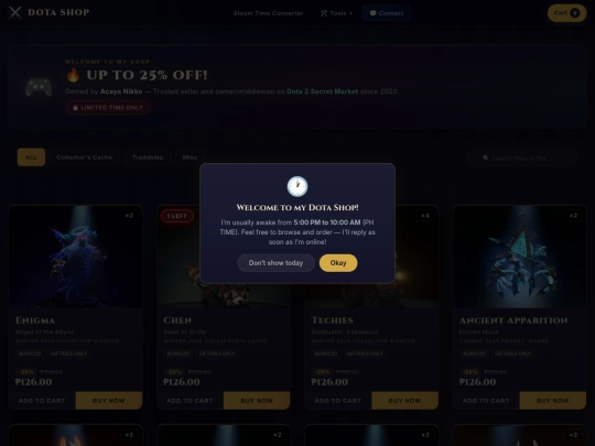 dotashop-7-7-2026 screenshot