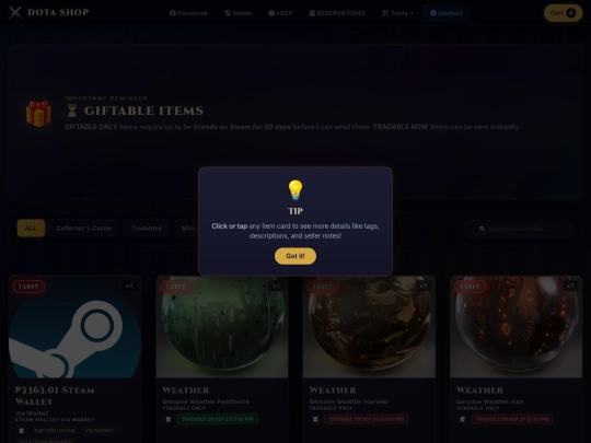 dotashop screenshot
