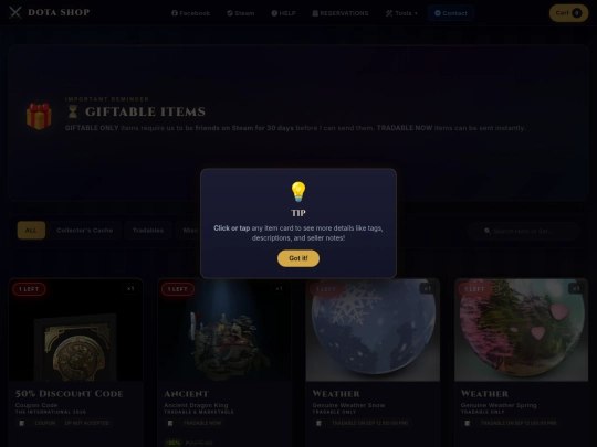 dotashop2 screenshot