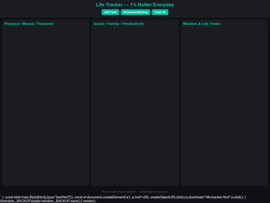 lifetracker screenshot