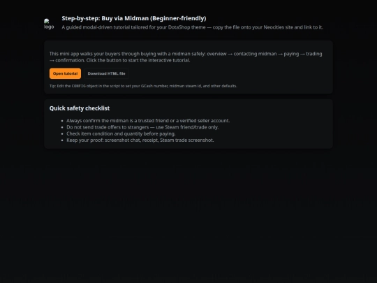 midman-tutorial screenshot