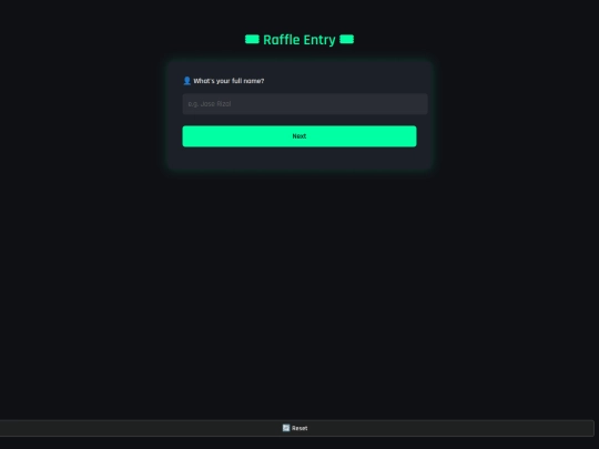 raffle-entry screenshot