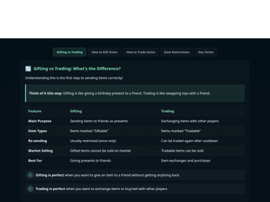 trading-gifting-tutorial screenshot