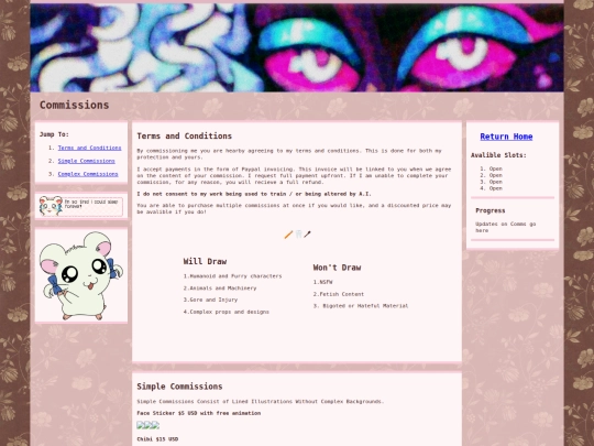 Commissions screenshot