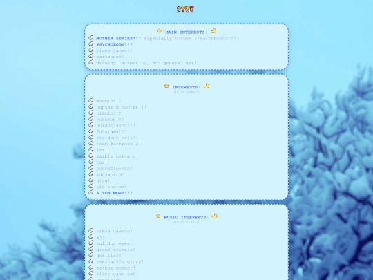 interests screenshot