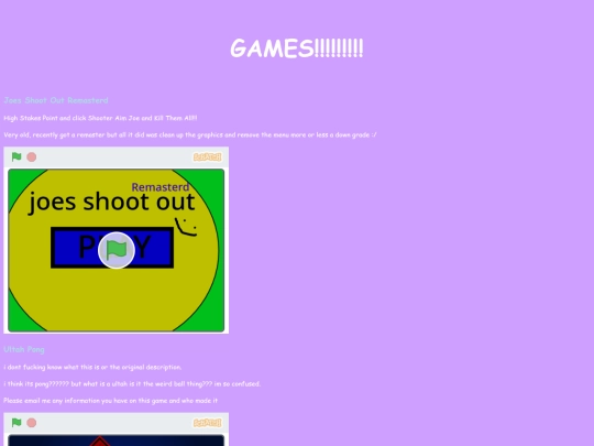 Archives/MyCoolwebsite/Games screenshot