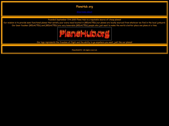 Archives/PlaneHub/About screenshot