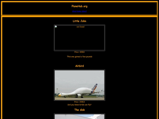 Archives/PlaneHub/Shop screenshot