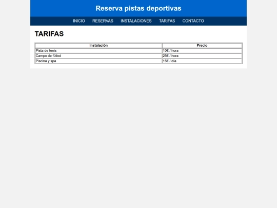 tarifas screenshot