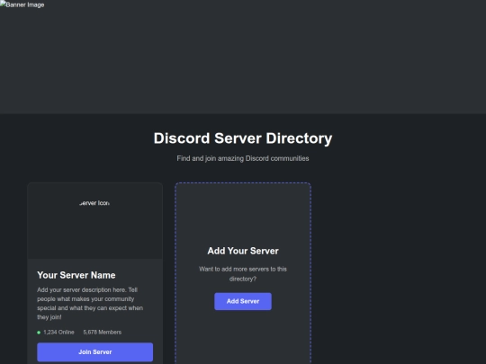Discord Server Directory screenshot