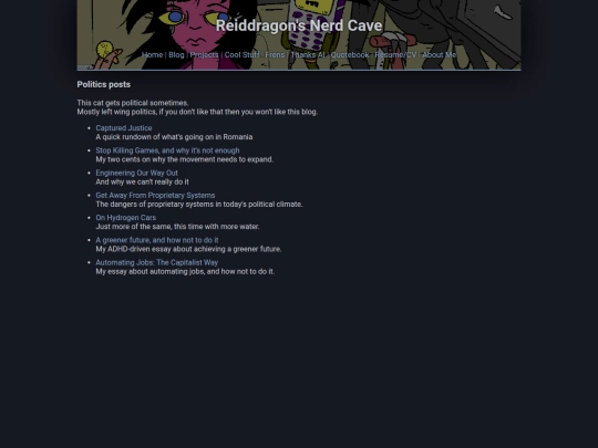 blog/topics/politics screenshot