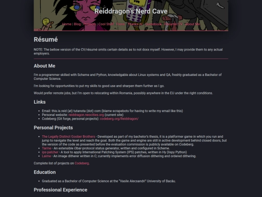 resume screenshot