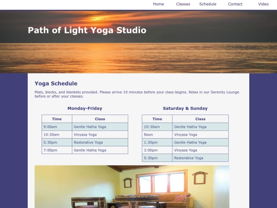 schedule screenshot