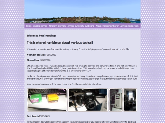 anniesramble screenshot