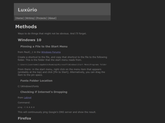 methods screenshot