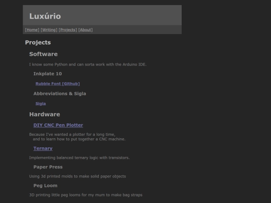 projects screenshot