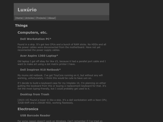 projects/things screenshot