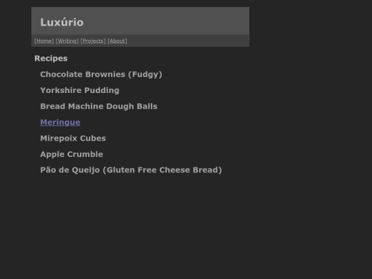 recipes screenshot