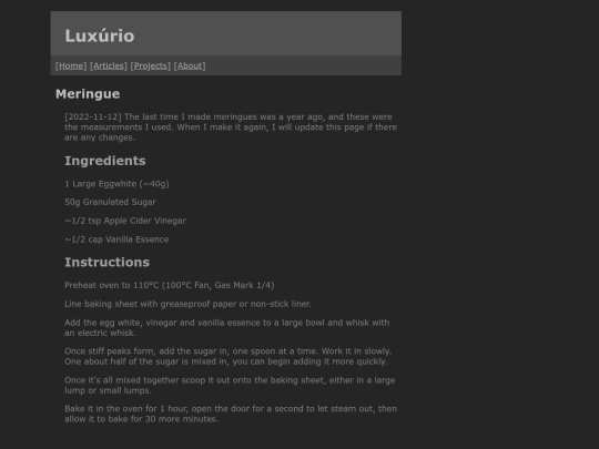 recipes/meringue screenshot