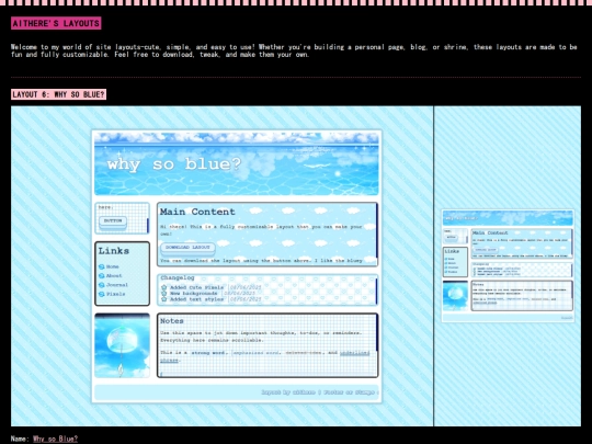 creativespages/coding/layouts screenshot