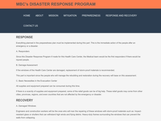 response and recovery screenshot