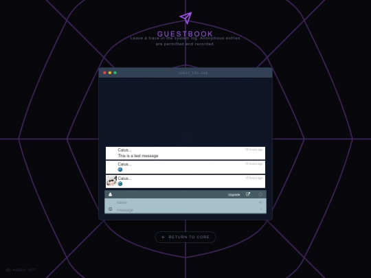 guestbook screenshot
