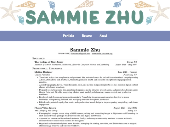 resume screenshot