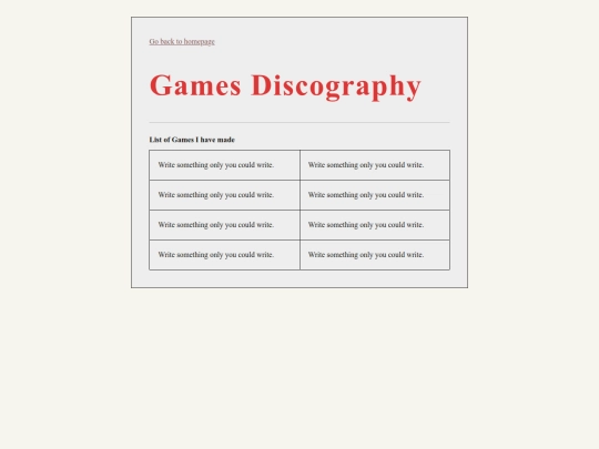 Games screenshot