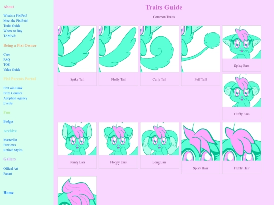 about/traits screenshot