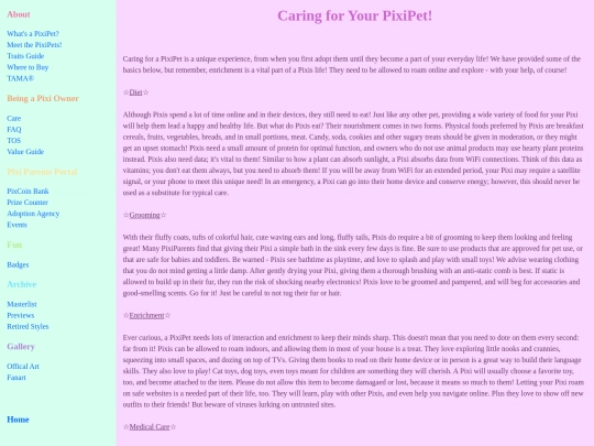 info/care screenshot