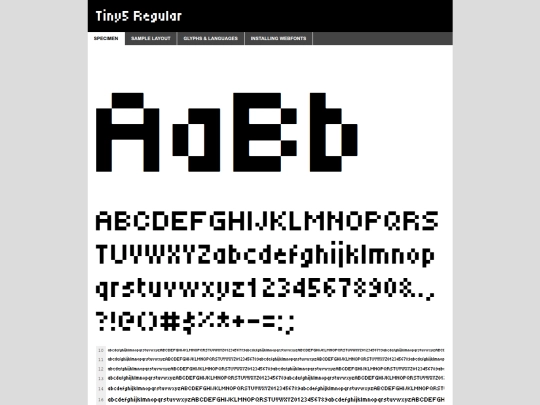Fonts/pixel_font/tiny5-regular-demo screenshot