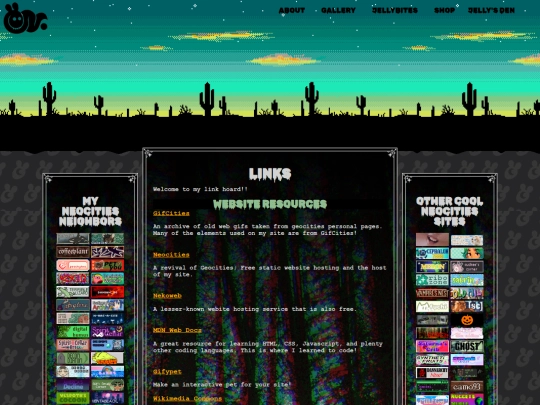 Links screenshot