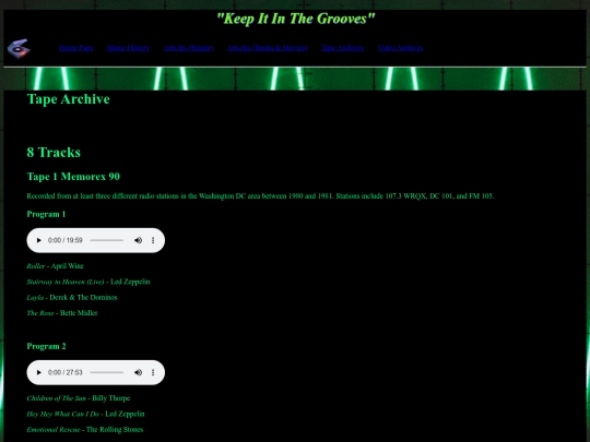 tapeArchives screenshot