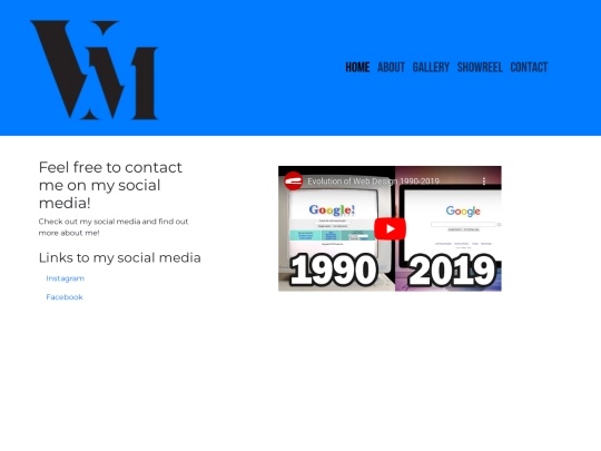 CA03-Portfolio website/showreel screenshot