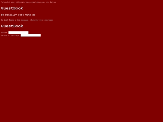 guestbook screenshot