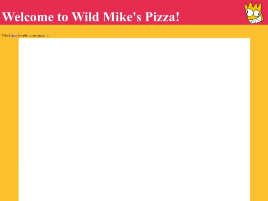 WildMikesPizza.com screenshot