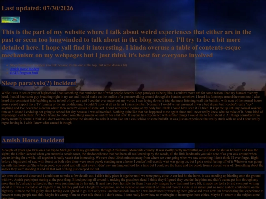 weirdExperiences screenshot