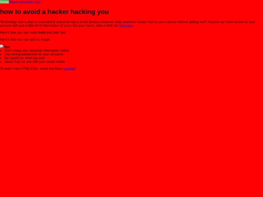 index screenshot