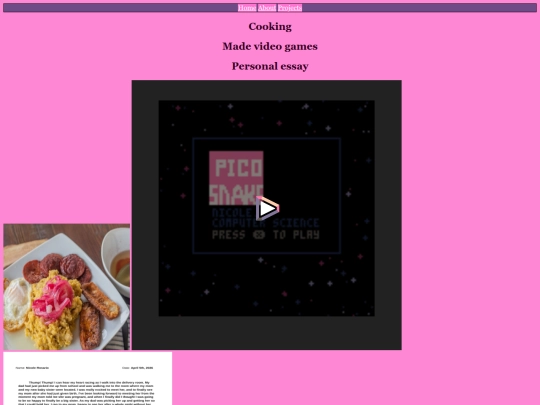 projects screenshot