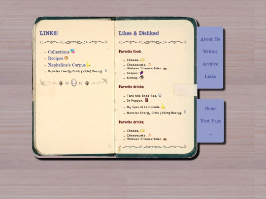 links screenshot