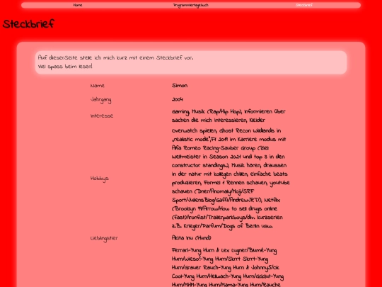 steckbrief screenshot