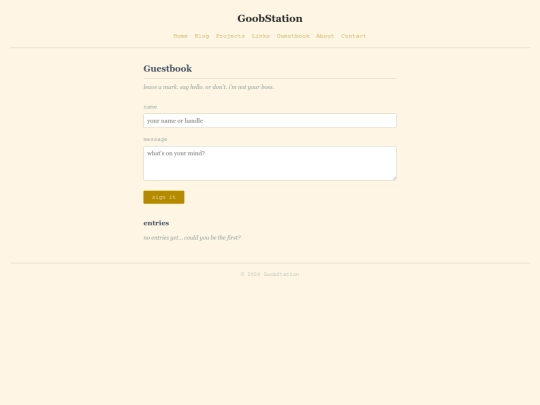 guestbook screenshot